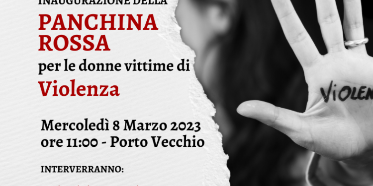 Stintino Una Panchina Rossa In Memoria Di Tutte Le Donne Vittime Della